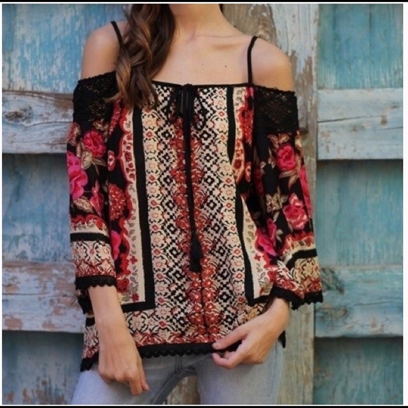 Sweet Boho Florals Top - Picture 2 of 5